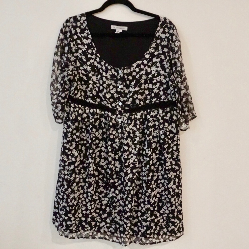 BCBG Floral Empire Waist Dress